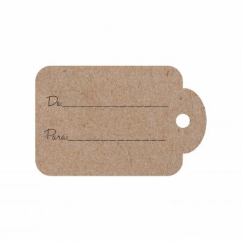 Tag De / Para 07cmx4,5cm 10pçs Natural