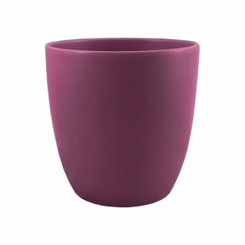 Vaso Cerâmica Mate 13cmx10cmx15cm 1pç Ameixa