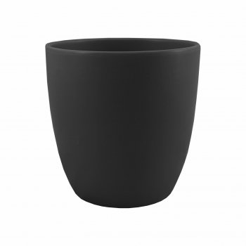 Vaso Cerâmica Mate 13cmx10cmx15cm 1pç Preto