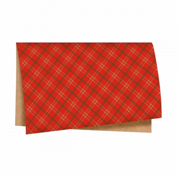 Papel Kraft Quadri 68cmx79cm 25fls Vermelho