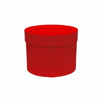 Caixa Rígida Redonda 15,5cmx12cm 1pc Vermelha