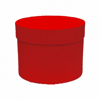 Caixa Rígida Redonda 19,5cmx15cm 1pc Vermelha