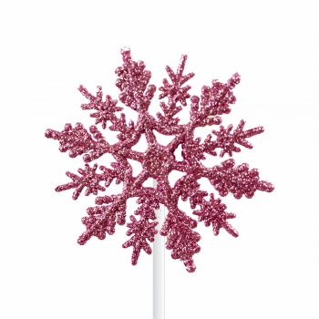 Pick Snow Flake 07cm 1pc Rosa