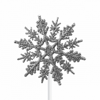 Pick Snow Flake 07cm 1pc Prata