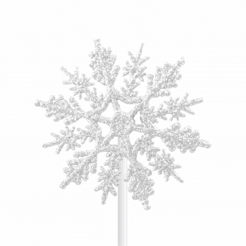 Pick Snow Flake 07cm 1pc Branco