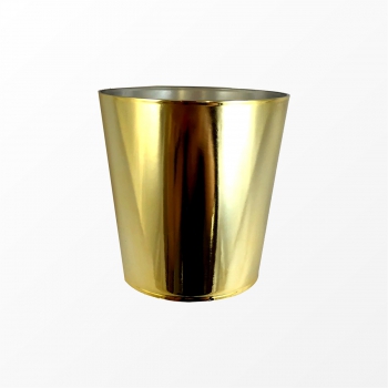 Cachepot Acrílico Cone Metalizado 10,5cmx10,5cm Ouro