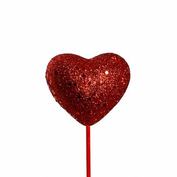 Pick Coração Cheio 06cm 1pc Vermelho