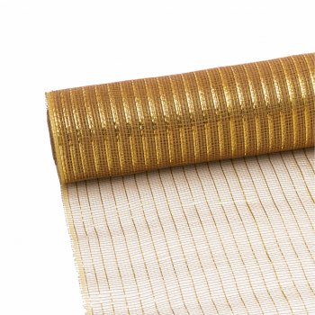 Tela Decorativo 53cmx9,5m Ouro c/ Fios Metalizados