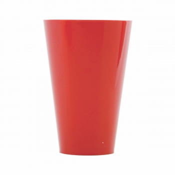 Vaso Acrílico Tulipa Pequeno 22x14 Unidade Opaco Vermelho