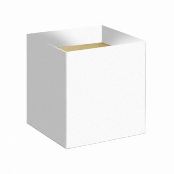 Cachepot Quadrado Liso 14,5cmx14,5cmx15,5cm 10pc Branco