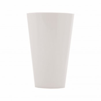 Vaso Acrílico Tulipa 34cmx19cmx12cm Unidade Opaco Branco
