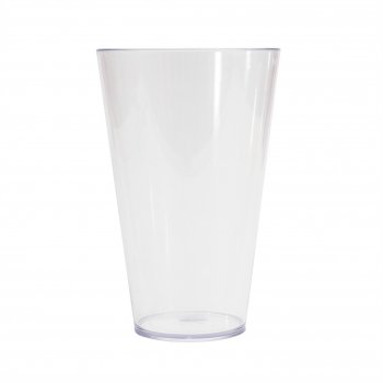 Vaso Acrílico Tulipa 34cmx19cmx12cm Unidade Incolor