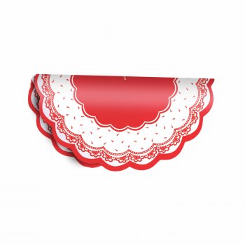 Poli Redondo Paris 48 50fls Vermelho/Branco