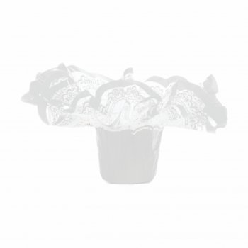 Cachepot Poli Decorado Crisântemo 68 Unidade Branco