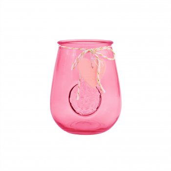 Vaso Vidro Sweet 12,5cmx8cm Pink