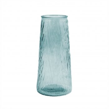 Vaso Vidro Slim 8cmx23,5cm Cinza