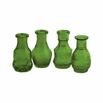 Vaso Vidro Nice 13cmx5xcm 1pç Verde Sortidos