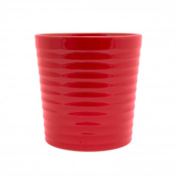 Vaso Cerâmica Brilhante 16cmx16cmx13cm 1pç Vermelho