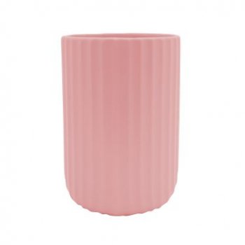 Vaso Dolomita Stripes 13cmx13,5cm 1pç Rosa