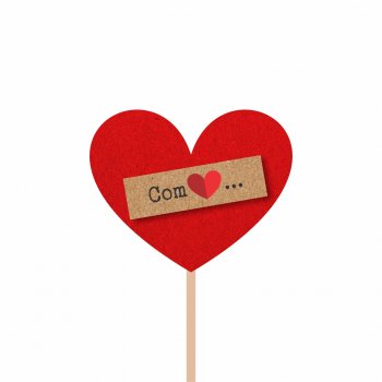 Pick MDF Chuva de Amor 56mmx70mm 1pç Vermelho