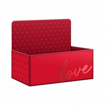 Caixa Display Passion c/ Hot Stamping 27,5cmx11,5cmx18,5cm 1pç Vermelho