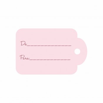 Tag De / Para - 7cmx4,5cm 10pçs Rosa