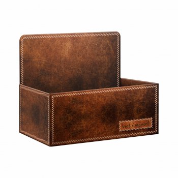 Caixa Display Couro 27,5cmx11,5cmx18,5cm 1pç Marrom