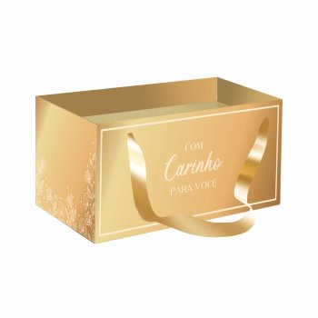 Caixa Kit Celebration 20cmx12cmx10cm 1pç Ouro