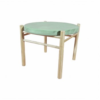 Suporte c/ Pé de Madeira 16cmx12cm 1pc Verde/Natural