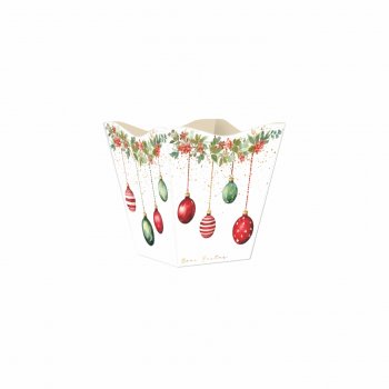 Cachepot Vintage Holly Joy  Pequeno 10pc Branco/Ouro