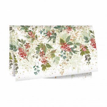 Poli 400 Acetinado Coreano Holly Joy 58cmx58cm 20fls Verde/Ouro