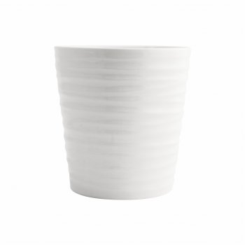 Vaso Cerâmica Nice 13,5cmx13,5cmx14cm 1pç Branco