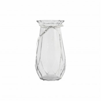 Vaso Vidro Diamond 9,5cmx10,5cmx20cm Incolor