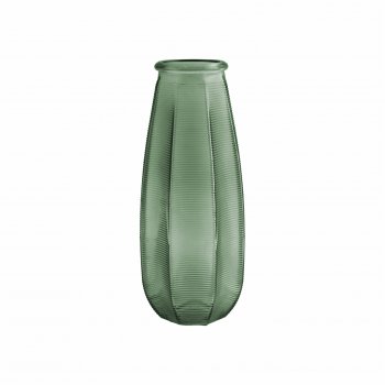 Vaso Vidro Leaf 10,5cmx11cmx26,8cm Verde