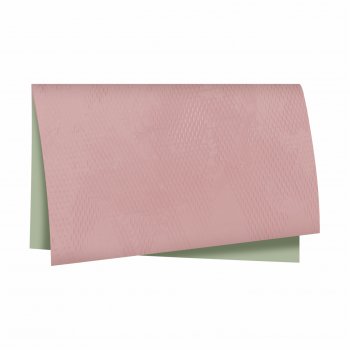 Papel Colmeia Dupla Face Kraft 49cmx49cm 20fls Rosé/Verde Chá