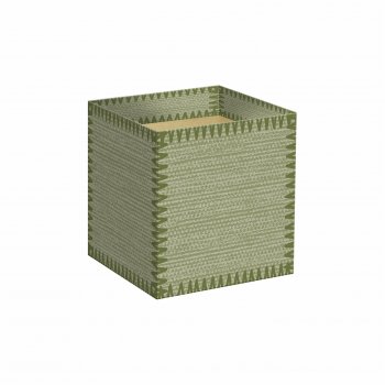 Cachepot Quadrado Linho 06cmx06cmx5,5cm 10pc Verde Cana