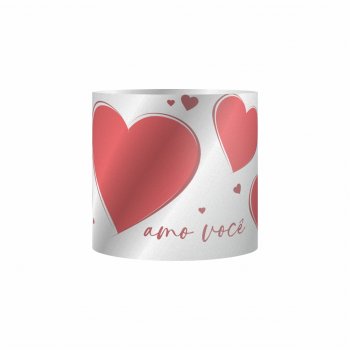 Cachepot Acrílico Eterno Amor Pote 11 Incolor/Vermelho