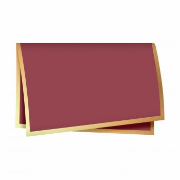 Poli 400 Acetinado Quadrado Classic 67cmx67cm 20fls Merlot/Ouro