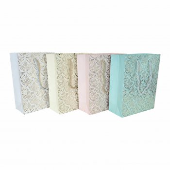 Sacola Presente Texturizada c/ Hot Stamping 19,5cmx8cmx23,5cm Sortida