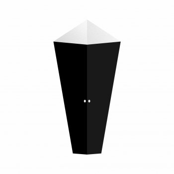 Cone Para Bouquet Liso 8,5cmx28,5cmx3,5cm 6pçs Preto