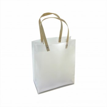 Sacola PVC com Alça 20cmx25cmx10cm 1pç Incolor