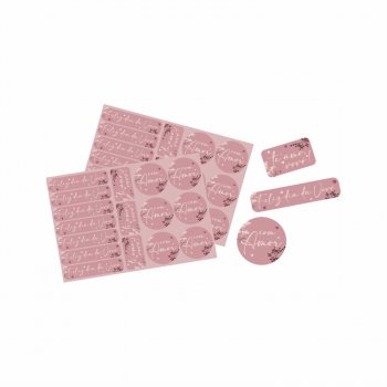 Cartela de Etiqueta Dia da Vovó 2025 21cmx14,8cm 32pçs Rosé