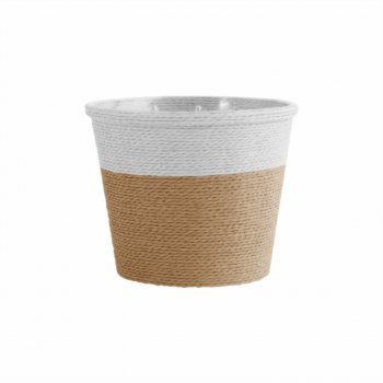Cachepot Paper 17cmx15,5cm 1pç Natural/Branco