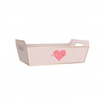 Bandeja Vintage Essenza 26cmx18cmx8,5cm 4pc Nude/Blush