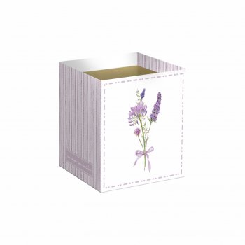 Cachepot Quadrado Lilac 11cmx11cmx11cm 10pc Malva/Branco