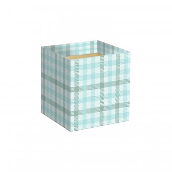 Cachepot Quadrado Mini Vichy 06cmx06cmx5,5cm 10pc Cristal