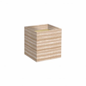 Cachepot Quadrado Trama 06cmx06cmx5,5cm 10pc Cáqui