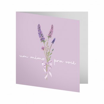 Cartão Lilac 09cmx09cm 10pçs Malva