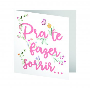 Cartão Florir 09cmx09cm 10pçs Branco/Cristal