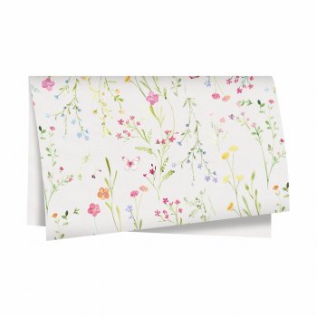 Papel Kraft Florir 68cmx79cm 25fls Branco